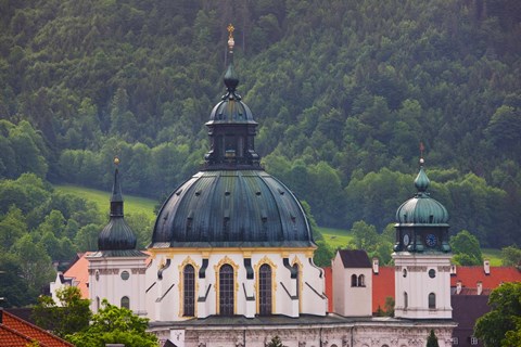 Framed High angle view of a monastery, Ettal Abbey, Ettal, Bavaria, Germany Print