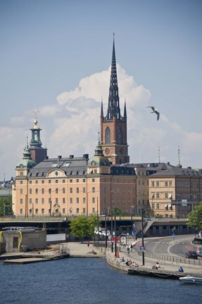 Framed Spire, Gamla Stan, Stockholm, Sweden Print