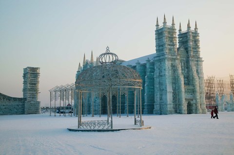 Framed Ice cathedral at the Harbin International Ice and Snow Sculpture Festival, Harbin, Heilungkiang Province, China Print