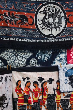 Framed Fabric Design, China Print