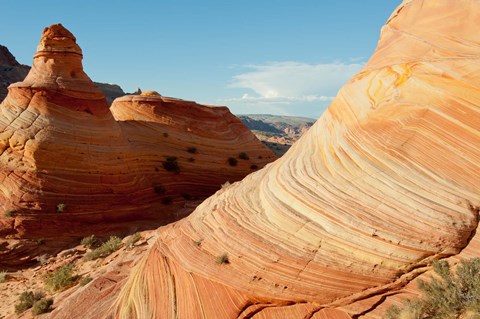 Framed Close up of rock formations, The Wave, Coyote Buttes, Utah, USA Print