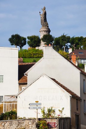Framed Statue of Pope Urban II at Chatillon sur Marne, Marne, Champagne-Ardenne, France Print