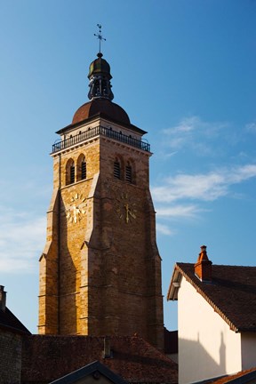 Framed Low angle view of a church, Eglise Saint-Just d&#39;Arbois, Arbois, Jura, Franche-Comte, France Print
