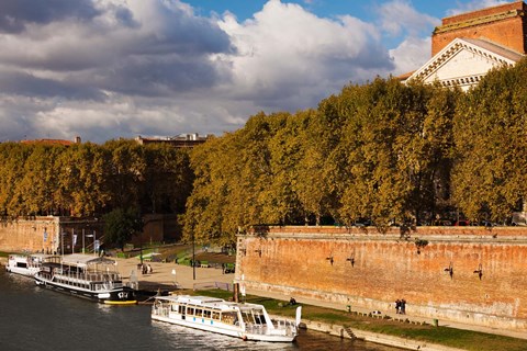 Framed Quai de la Daurade, Toulouse, Midi-Pyrenees, France Print