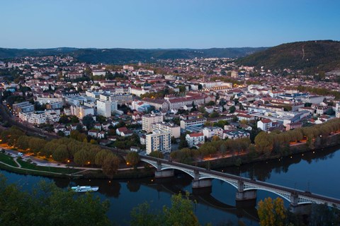 Framed Cahors, Lot, Midi-Pyrenees, France Print