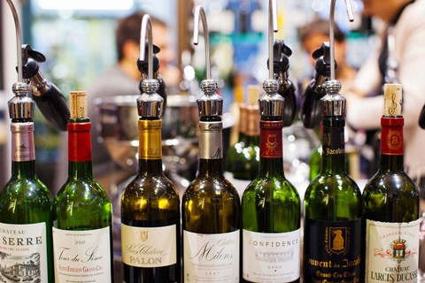 Framed Wine tasting, Saint-Emilion, Gironde, Aquitaine, France Print