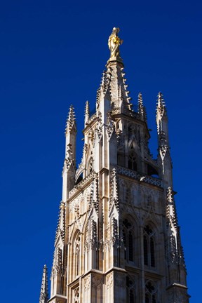 Framed Low angle view of Tour Pey-Berland, Bordeaux, Gironde, Aquitaine, France Print