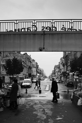 Framed People in a market, Marche des Capucins, Bordeaux, Gironde, Aquitaine, France Print