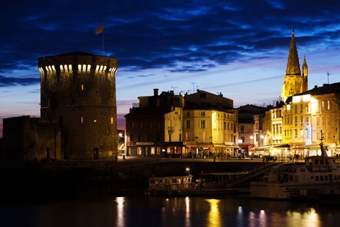 Framed Tour de la Chaine tower, Old Port, La Rochelle, Charente-Maritime, Poitou-Charentes, France Print