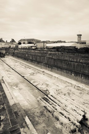 Framed Old drydock at the rope making factory of French Navy, Corderie Royale, Rochefort, Charente-Maritime, Poitou-Charentes, France Print