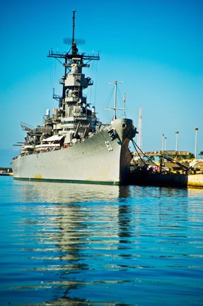 Framed USS Missouri, Pearl Harbor, Honolulu, Oahu, Hawaii Print