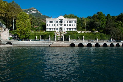 Framed Villa at the waterfront, Villa Carlotta, Tremezzo, Lake Como, Lombardy, Italy Print