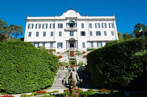 Framed Low angle view of a villa, Villa Carlotta, Tremezzo, Lake Como, Lombardy, Italy Print