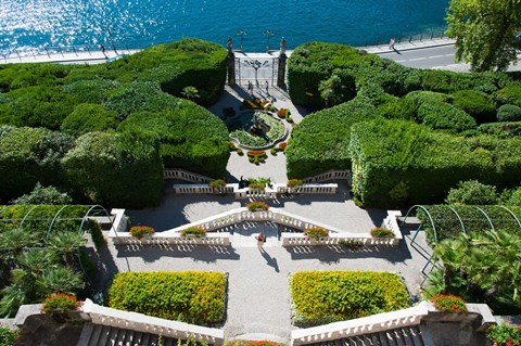 Framed Entrance of a villa, Villa Carlotta, Tremezzo, Lake Como, Lombardy, Italy Print