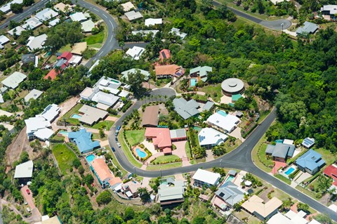 Framed Bayview Heights, Cairns, Queensland, Australia Print