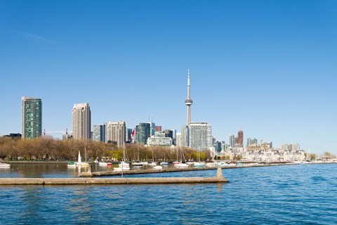 Framed City skyline at the waterfront, Toronto, Ontario, Canada 2013 Print
