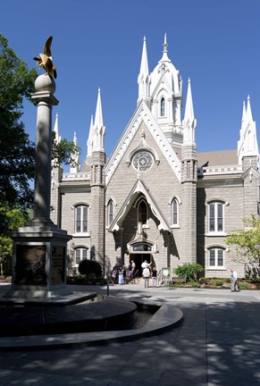Framed Facade of the Salt Lake Assembly Hall, Temple Square, Salt Lake City, Utah, USA Print