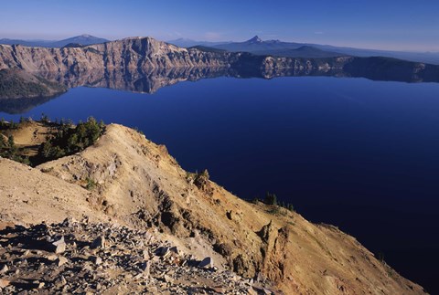 Framed Crater Lake, Garfield Peak, Crater Lake National Park, Oregon, USA Print