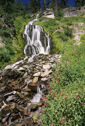 Framed Vidae Falls in Crater Lake National Park, Oregon, USA Print