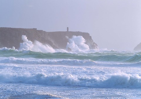 Framed Pointe De Pen-Hir, Camaret-Sur-Mer, Finistere, Brittany, France Print