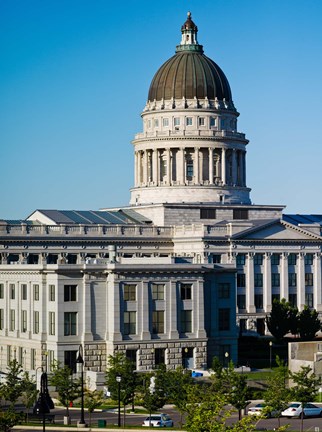 Framed Utah State Capitol Building, Salt Lake City, Utah, USA Print