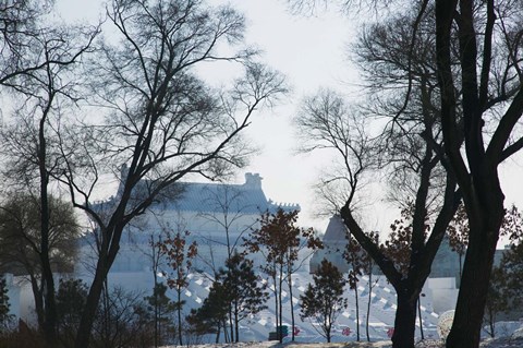Framed Replica of the Forbidden City, Harbin International Sun Island Snow Sculpture Art Fair, Harbin, China Print