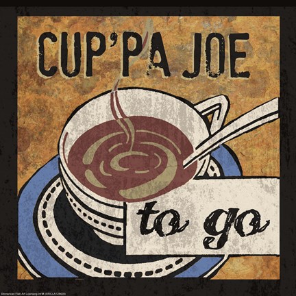 Framed Cup&#39;Pa Joe Print