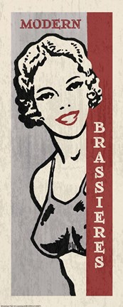Framed Modern Brassieres Print