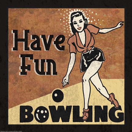 Framed Have Fun Bowling Print