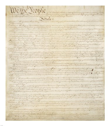 Framed Constitution of the United States I Print