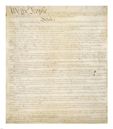 Framed Constitution of the United States I Print