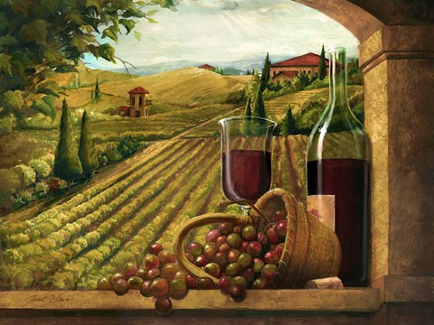 Framed Vineyard Window Print