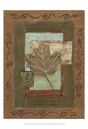 Framed Leaf Quartet II Print