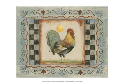 Framed Proud Rooster I Print