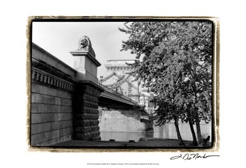 Framed Crossing the Danube River Print