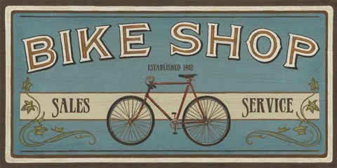 Framed Bike Shop I Print