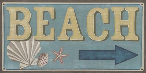 Framed Shoreline Signs III Print