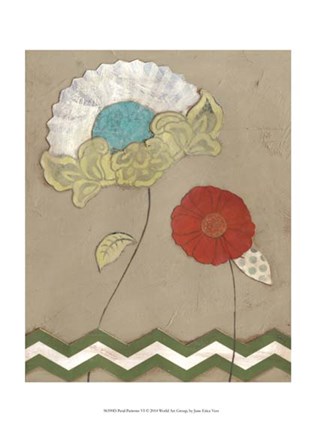 Framed Petal Patterns VI Print