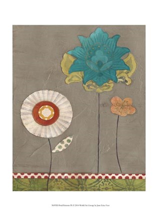 Framed Petal Patterns IX Print