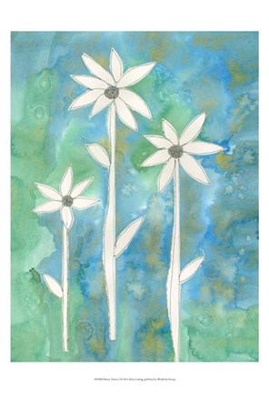Framed Dainty Daisies I Print