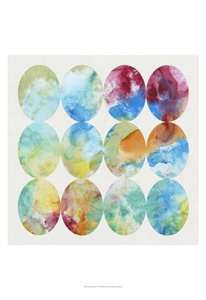 Framed Merging Color I Print