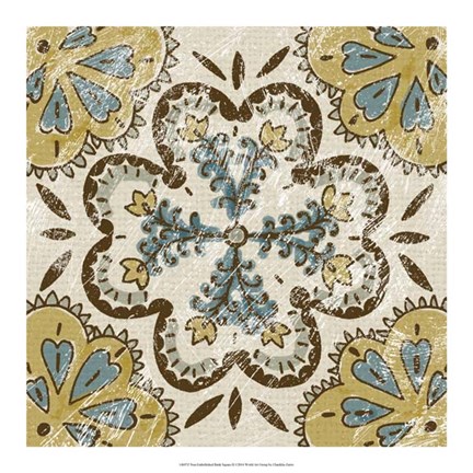 Framed Non-Embellished Batik Square II Print