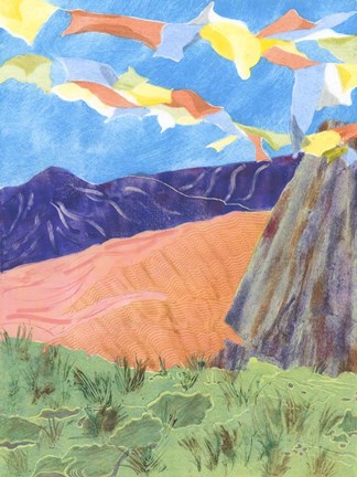 Framed Prayer Flags V Print