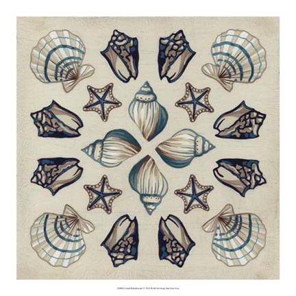 Framed Coastal Kaleidoscope I Print