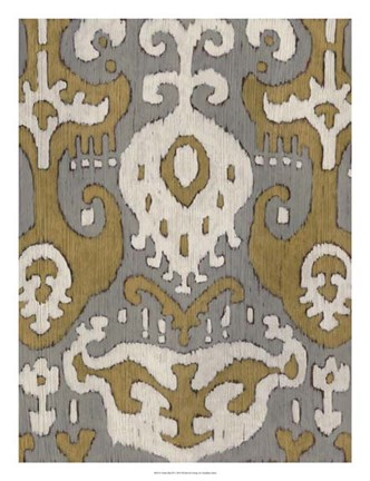 Framed Ochre Ikat II Print