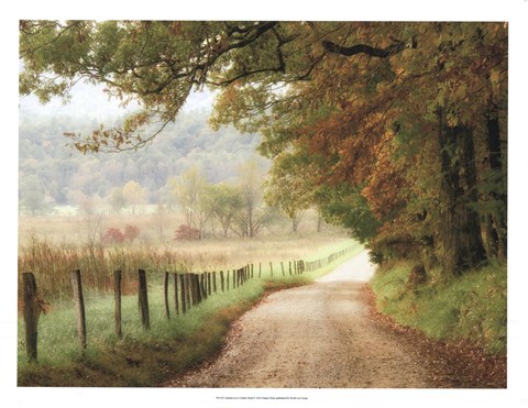 Framed Autumn on a Country Road Print