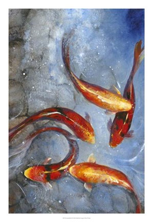 Framed Graceful Koi I Print