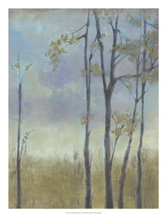 Framed Tree-Lined Wheat Grass I Print