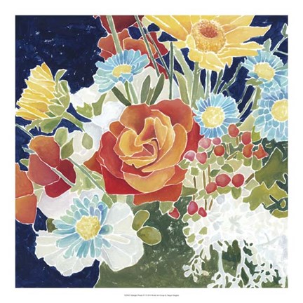 Framed Midnight Florals IV Print