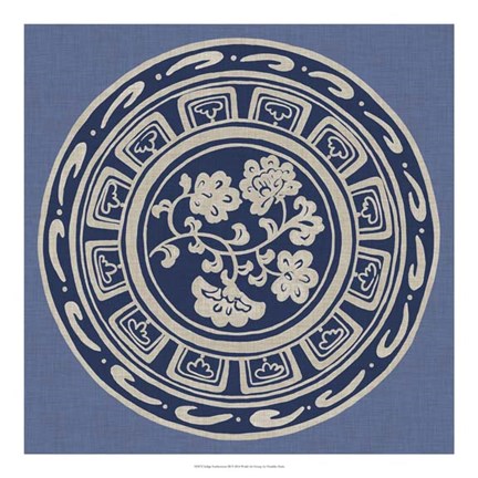 Framed Indigo Earthenware III Print